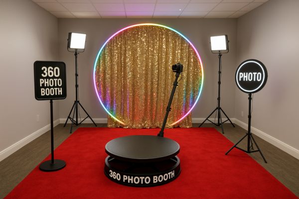 A 360 photo booth setup.