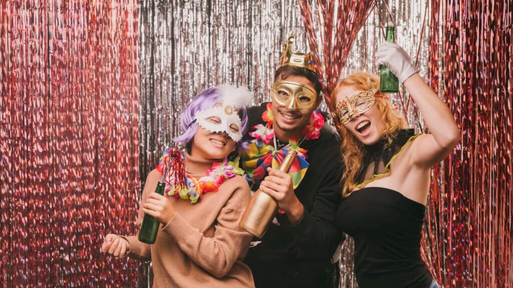 Colleagues enjoying the party